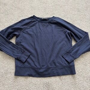 American Giant Crewneck Sweatshirt Womens L‎ Navy Blue Casual Soft Loungewear